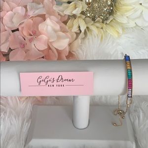 2/$30 Multi Colored Gold Tone Toggle Bracelet